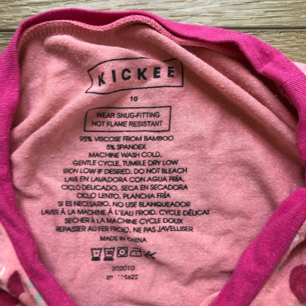 Kickee Pants Pink pajama set with garden tools 10